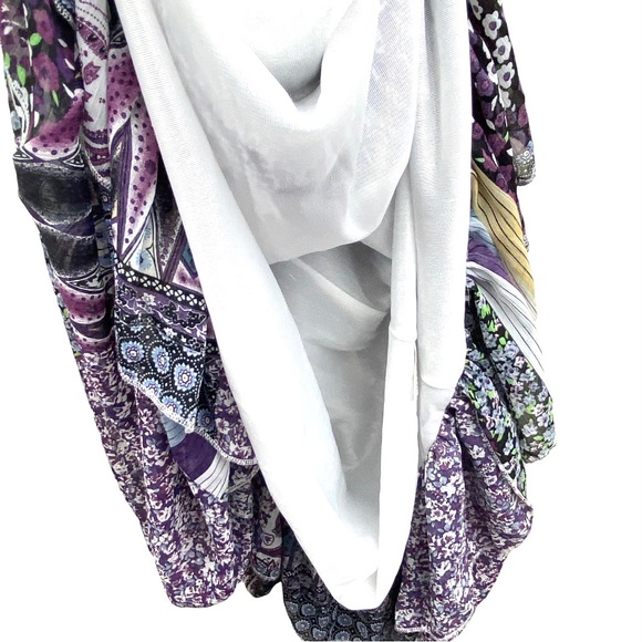 Trés Chic Bohemian Multi-Pattern Halter Midi Dress Patchwork Flounce Sundress S - Picture 16 of 16